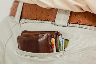 Wallet in man's pocket